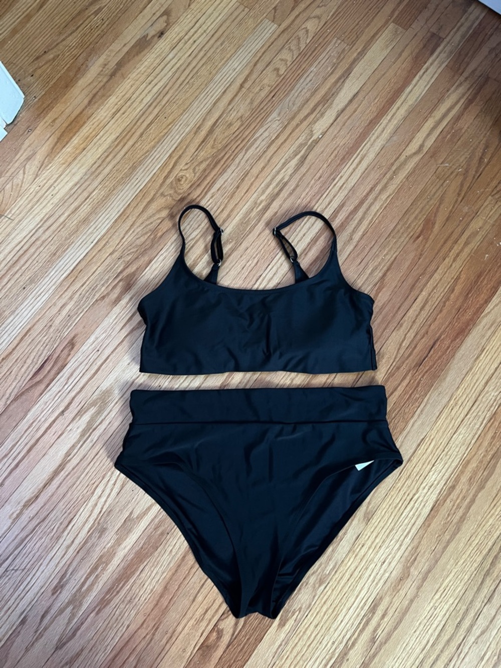Black High-Waist Bikini Set - Women Swim